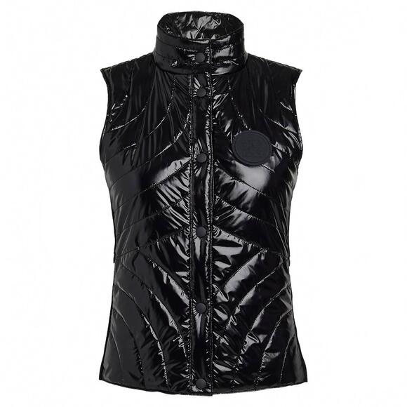 NEW G/FORE women's merino wool lined quilted nylon vest in onyx